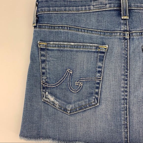 Ag Adriano Goldschmied Kate Mini Skirt in 16 Years Thrasher Blue Denim, 26 - Picture 13 of 16